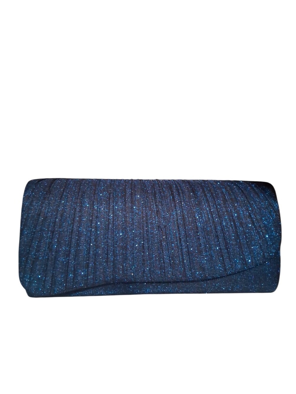 NWT Cobalt Royal Blue Glitter Envelope Clutch Purse with Gold Shoulder Chain